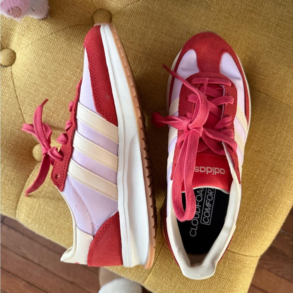 Adidas Red and White Cloudfoam Comfort Shoes - Picture 2 of 3